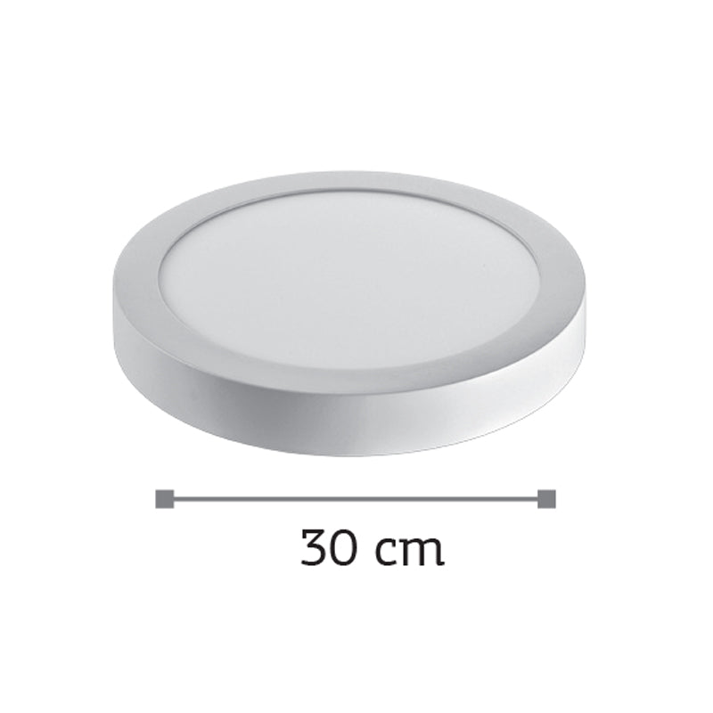 InLight LED Mounted Panel 24watt Στρογγυλό 4000Κ Φυσικό Λευκό D:30cm (2.24.04.2)