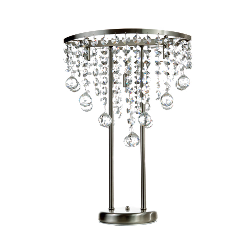InLight Επιτραπέζιο φωτιστικό από χρώμιο μέταλλο και διάφανα κρύσταλλα 3XG9 D:52cm (3360)