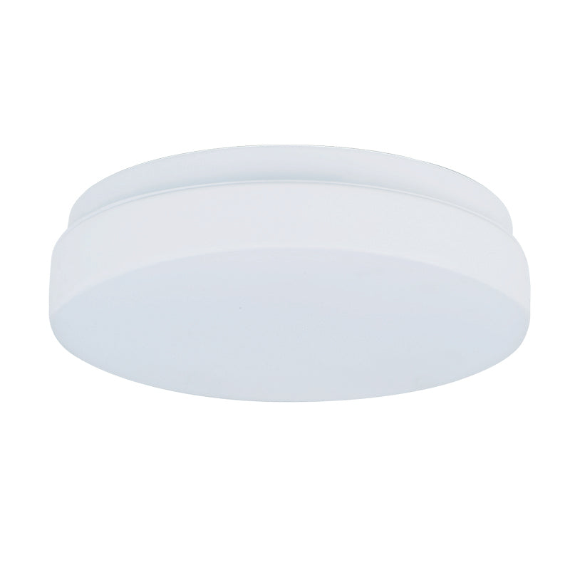 InLight Πλαφονιέρα οροφής από λευκό μέταλλο και λευκή οπαλίνα 1XE27 D:24cm (42096-Β)