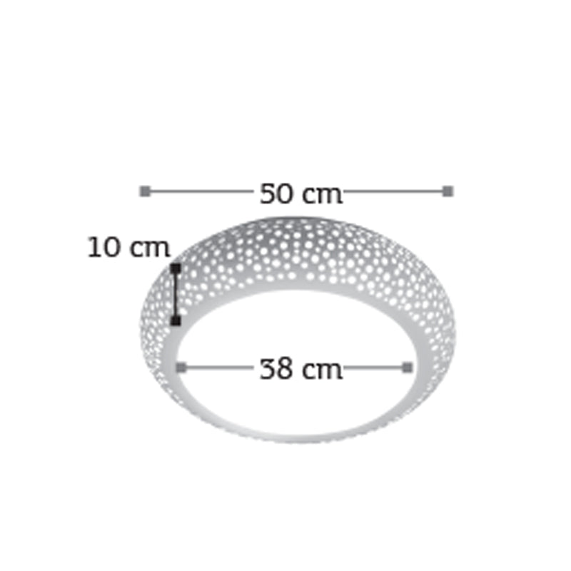 InLight Πλαφονιέρα οροφής λευκή από γύψο 4XE27 D:50cm (42155-Α)