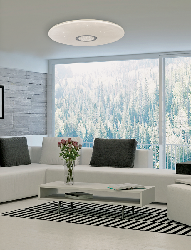 InLight Πλαφονιέρα οροφής LED 32W 4000K από λευκό ακρυλικό D:50cm (42161-Α-Λευκό)