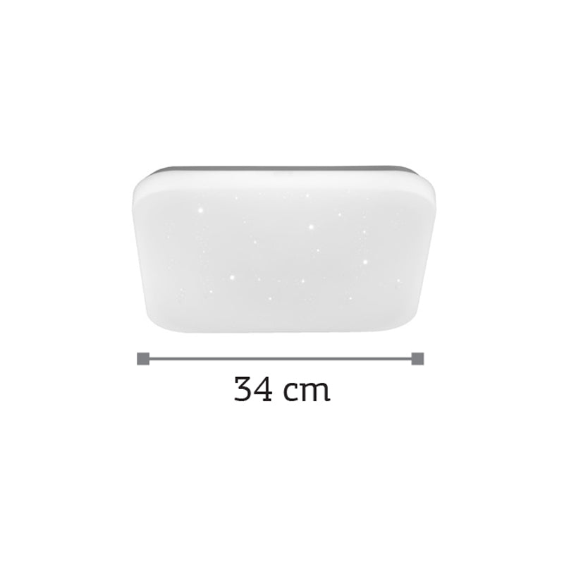 InLight Πλαφονιέρα οροφής LED 24W 4000K από λευκό ακρυλικό D:34cm (42163-Γ-Λευκό)