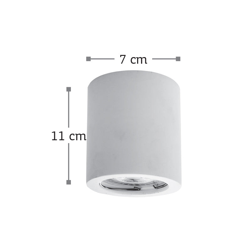 InLight Φωτιστικό οροφής λευκό από γύψο 1XGU10 D:7cm (42166)