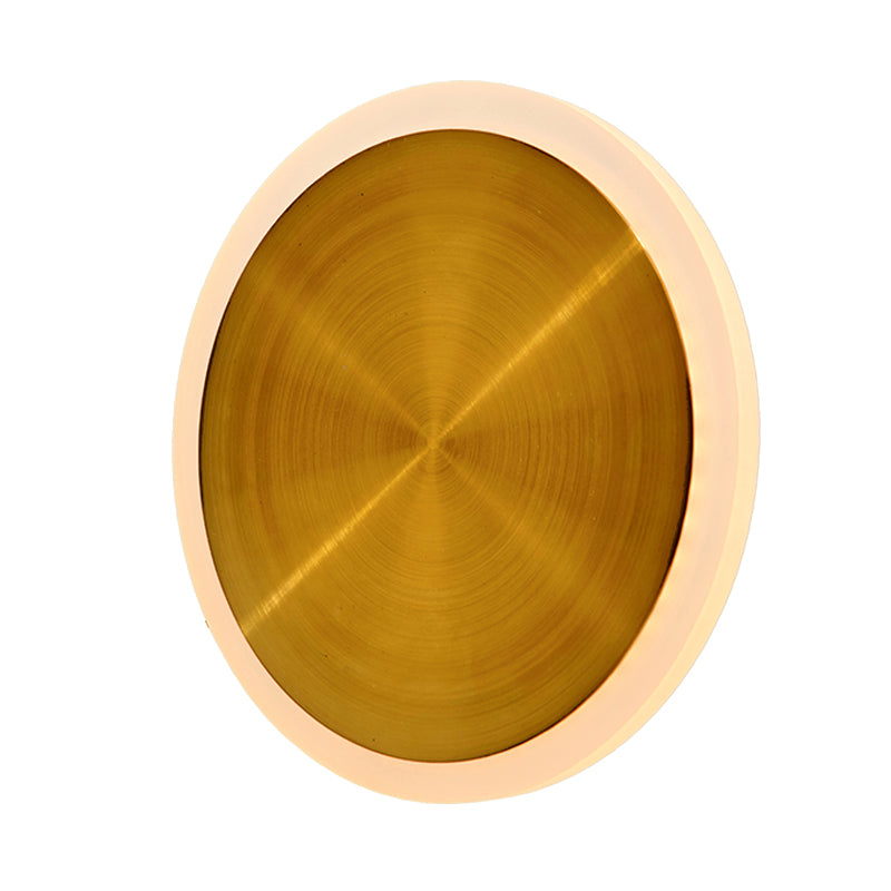 InLight Επιτοίχιο φωτιστικό LED 6,7W 3000K από αλουμίνιο σε χρυσή ματ απόχρωση D:18cm (43401-GL)