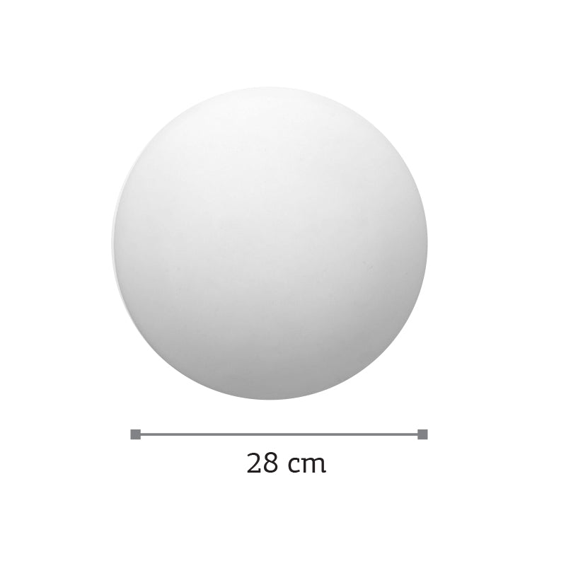 InLight Επιτοίχιο φωτιστικό LED 6,5W 3000K λευκό από γύψο D:28cm (43405-A)