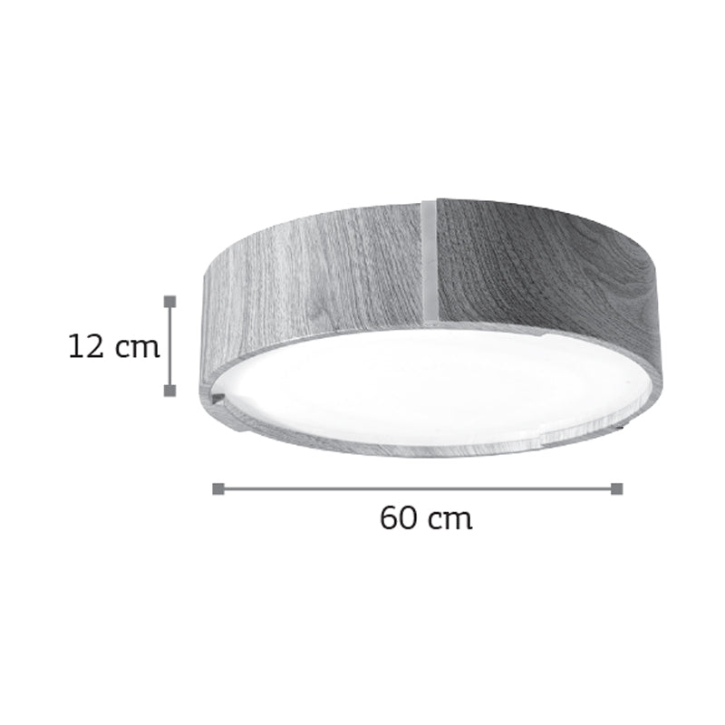 InLight Φωτιστικό οροφής από αλουμίνιο σε καφέ απόχρωση και ακριλικό (6153-Α-Ξύλο)