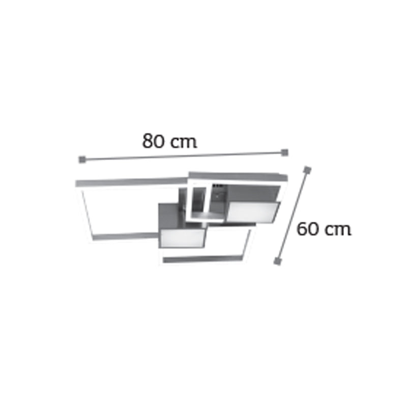 InLight Φωτιστικό οροφής LED 90W 3000K από αλουμίνιο σε χρυσή ματ απόχρωση D:80cm (6157-GL)