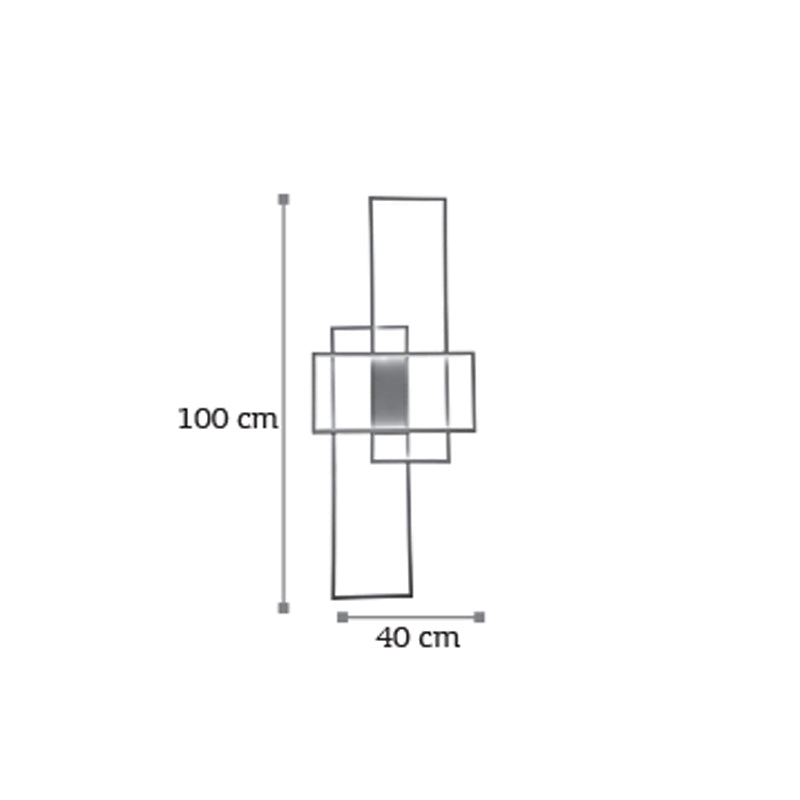 InLight Επιτοίχιο φωτιστικό LED 80W 3000K από αλουμίνιο σε χρώμιο απόχρωση D:100cm (6159-CH)