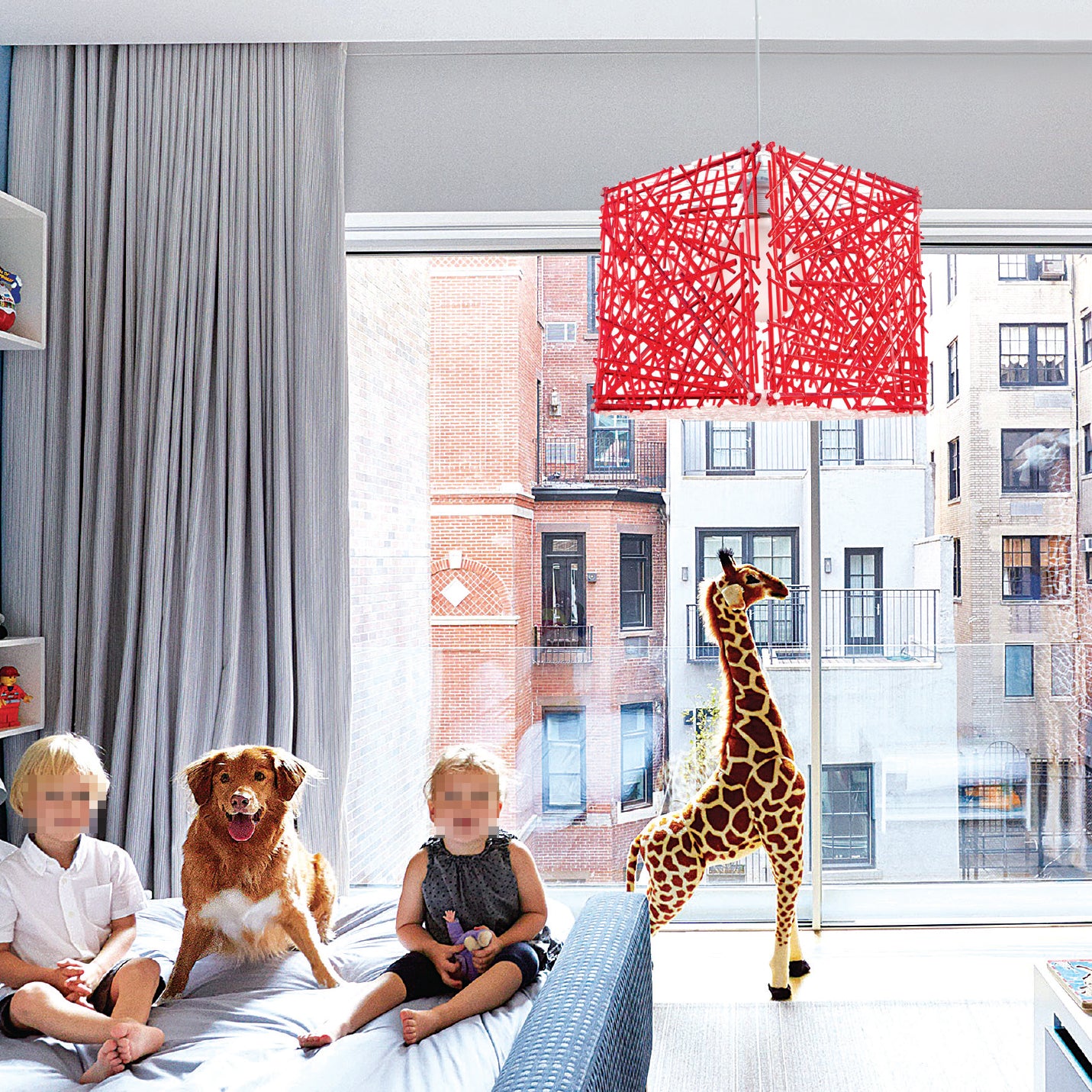 InLight Κρεμαστό φωτιστικό από μοβ plexiglass 1XE27 D:30cm (4339-Μοβ)